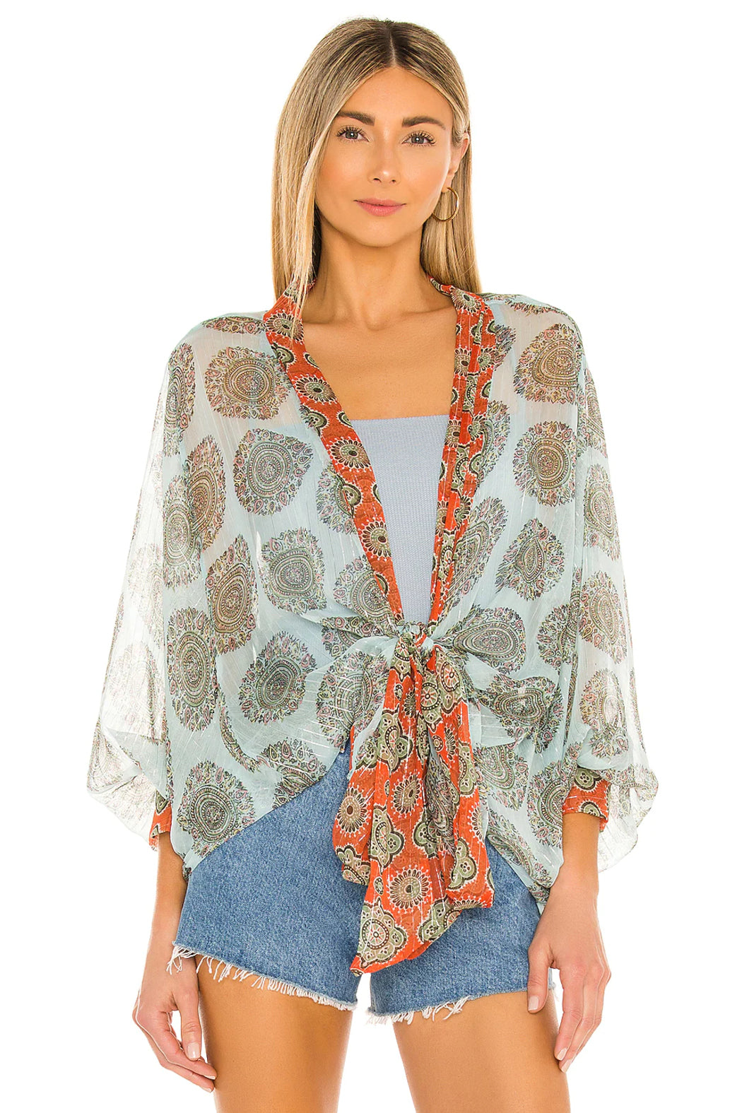 Kantha Shimmer Tie Front