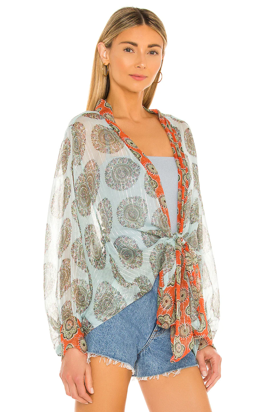 Kantha Shimmer Tie Front