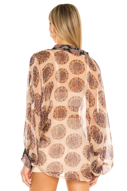 Kantha Shimmer Tie Front