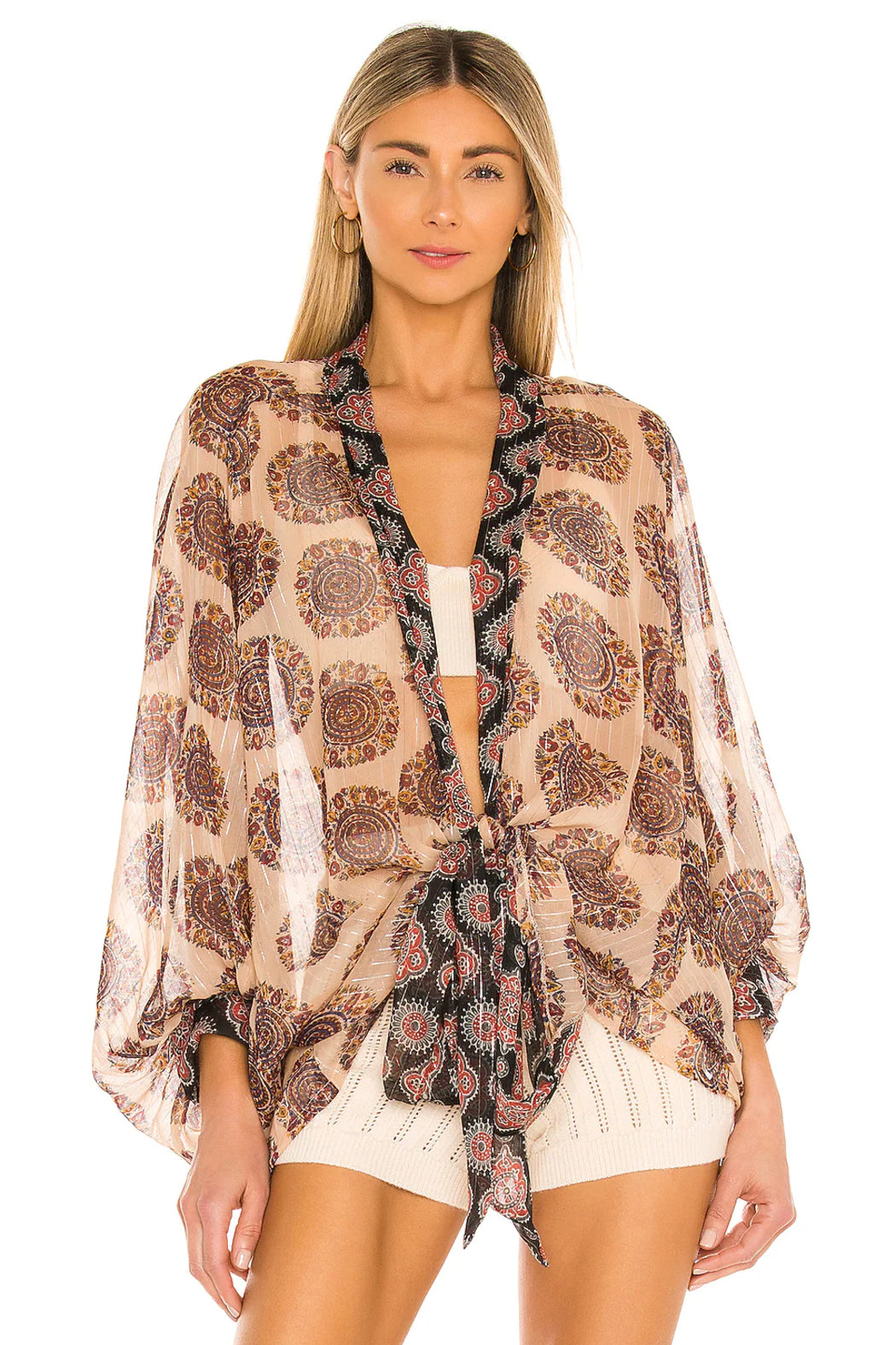 Kantha Shimmer Tie Front