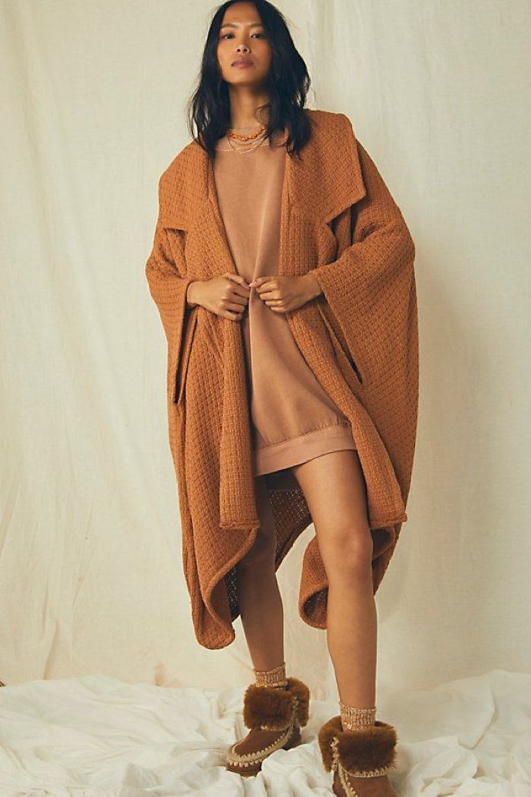 Mile High Waffle Knit Kimono