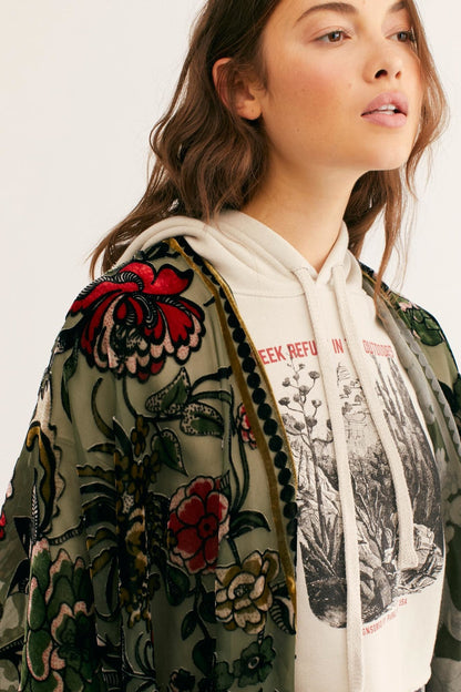 Muse Burn Out Velvet Kimono