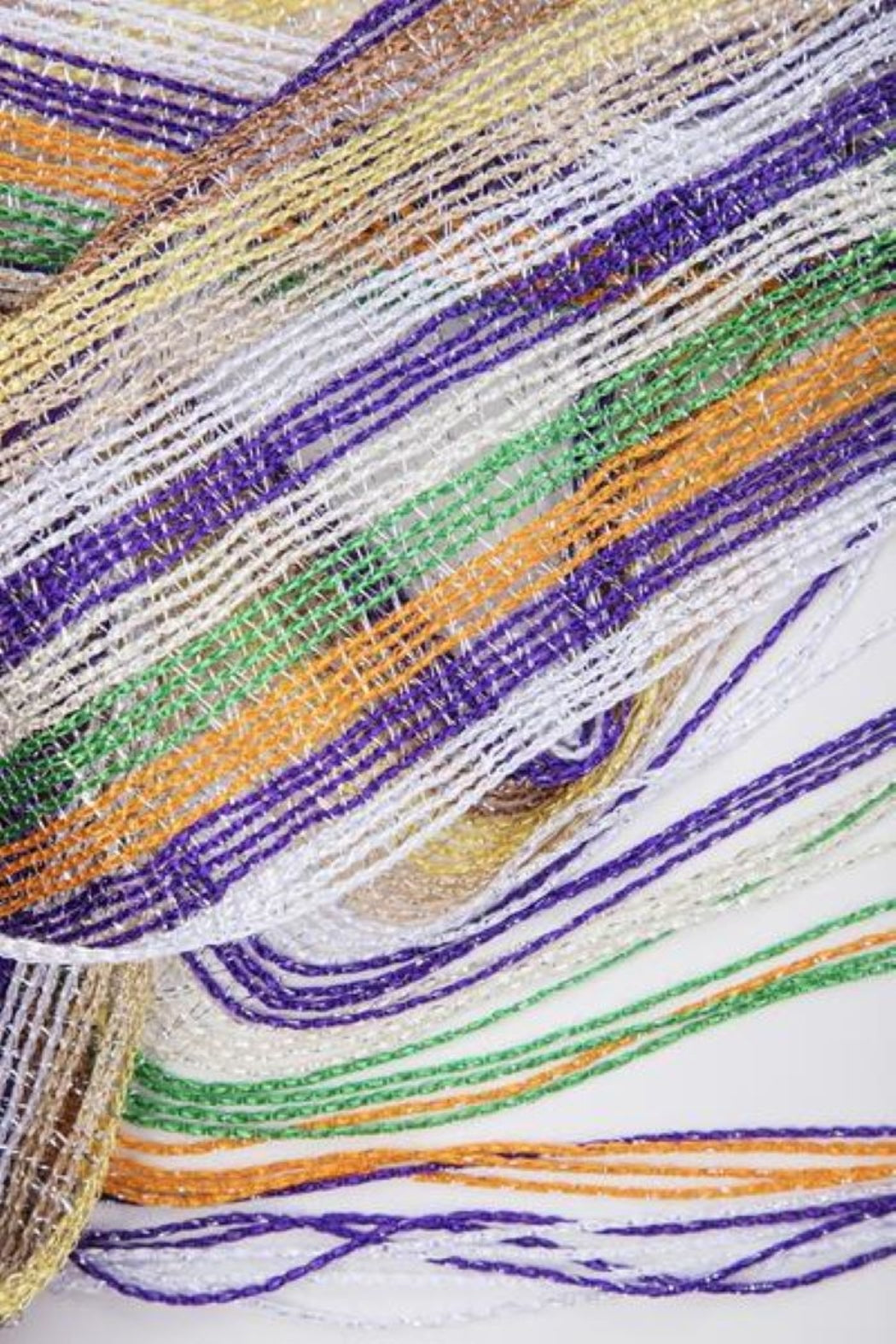 Poetic Stripe Fringe Skinny Scarf