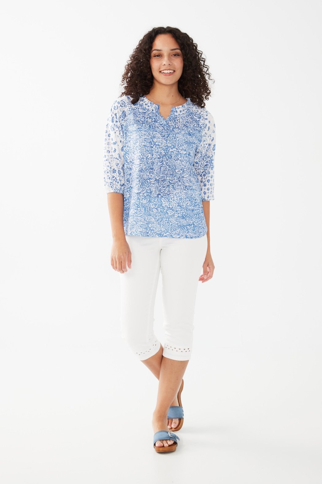 Floral Peasant Top