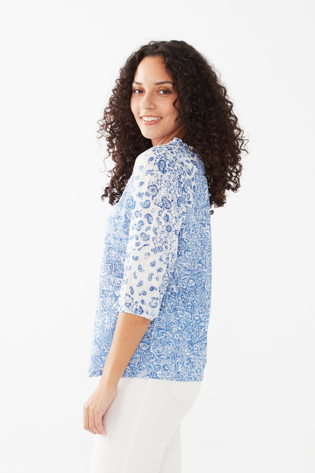 Floral Peasant Top