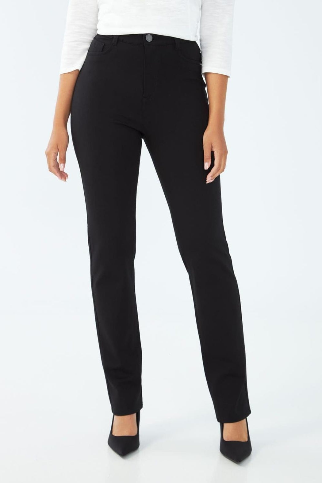 Suzanne Straight Leg Essential Pant (Black)