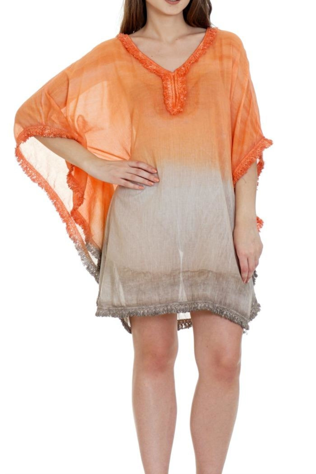 Fringed Cotton Caftan