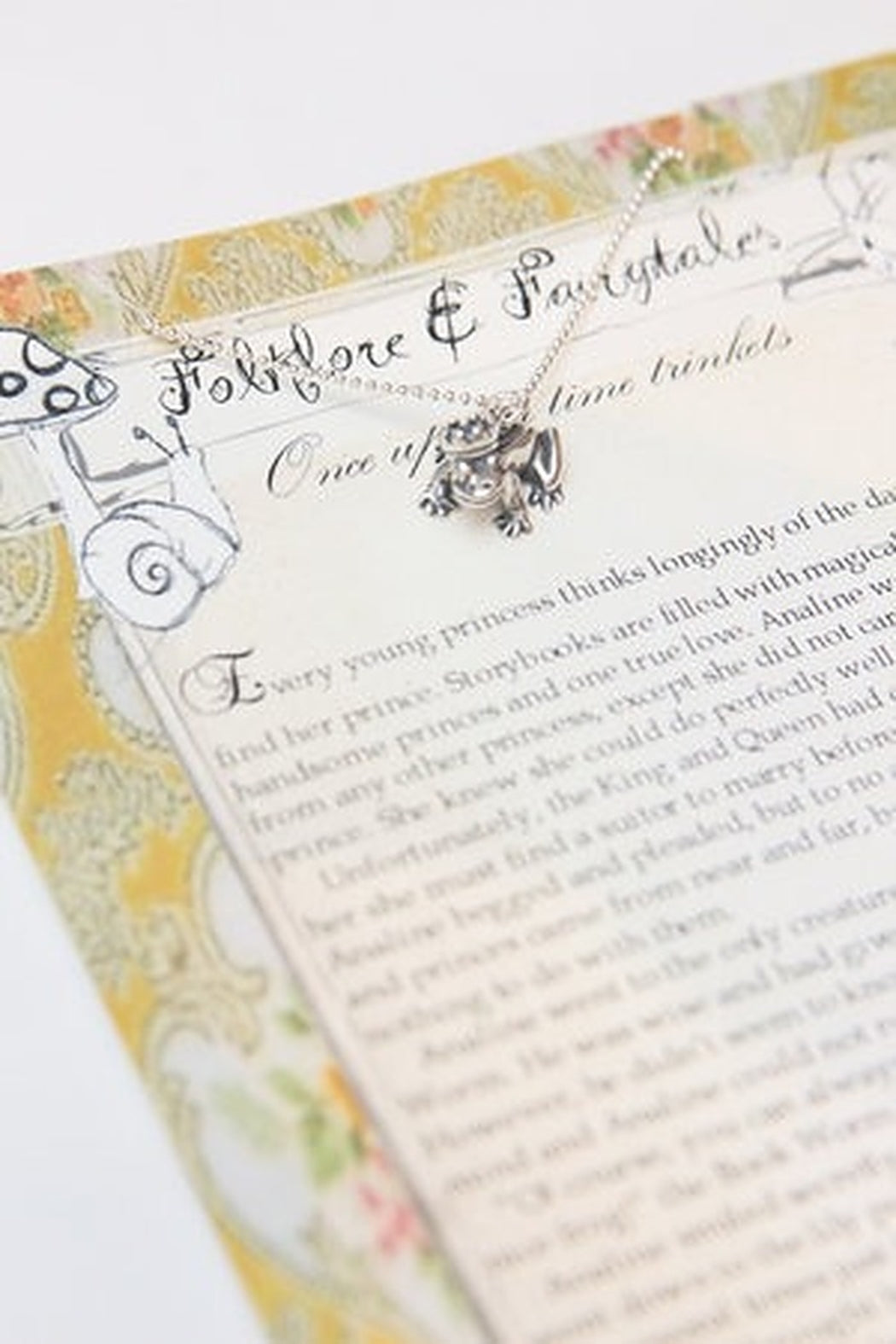 Frog prince storybook necklace