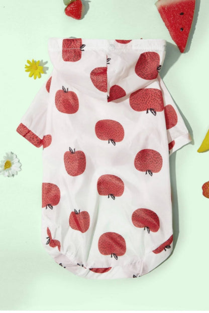 Fruit Print Sun Protection Pet Shirt