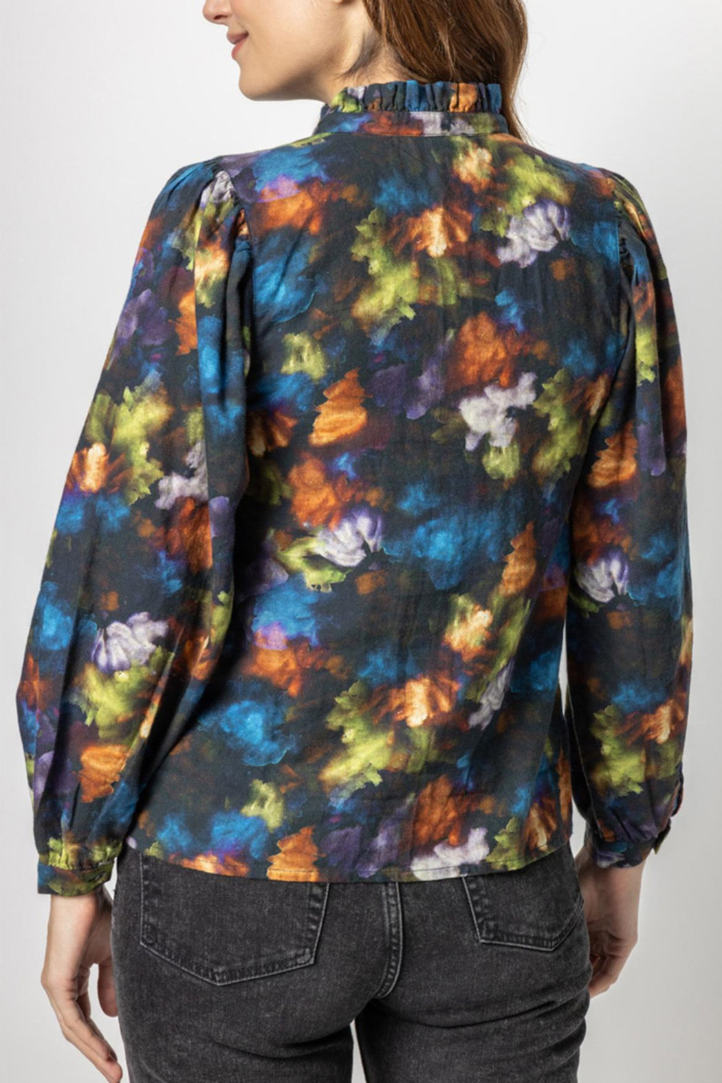 Full Sleeve Ruffle Front Top