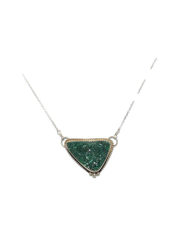 Malachite Druzy Pendant