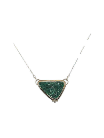 Malachite Druzy Pendant