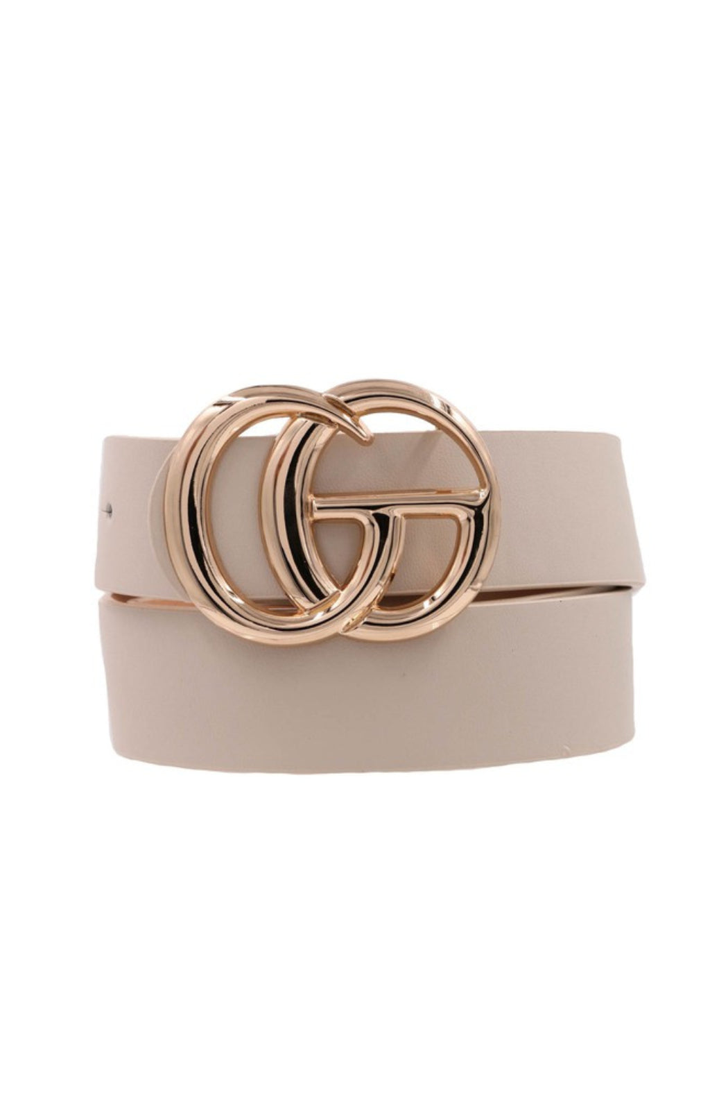 G Vegan Leather Double Buckle Belt