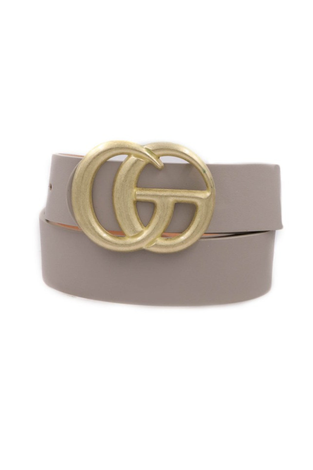 G Vegan Leather Double Buckle Belt