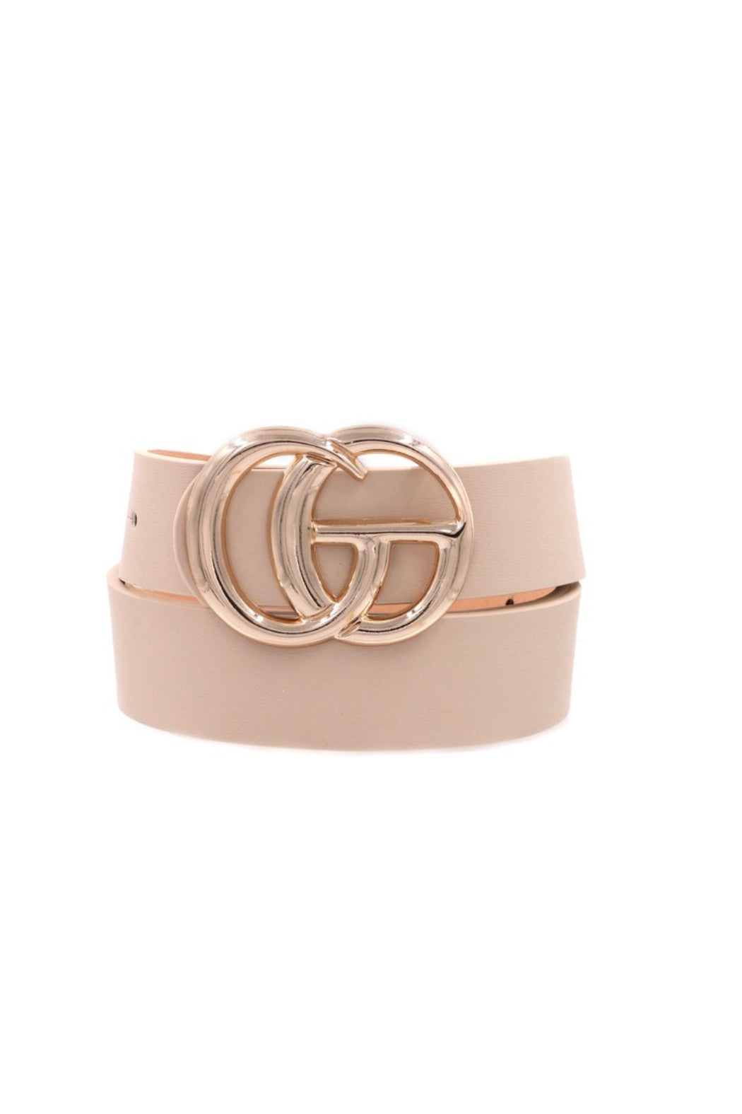 G Vegan Leather Double Buckle Belt