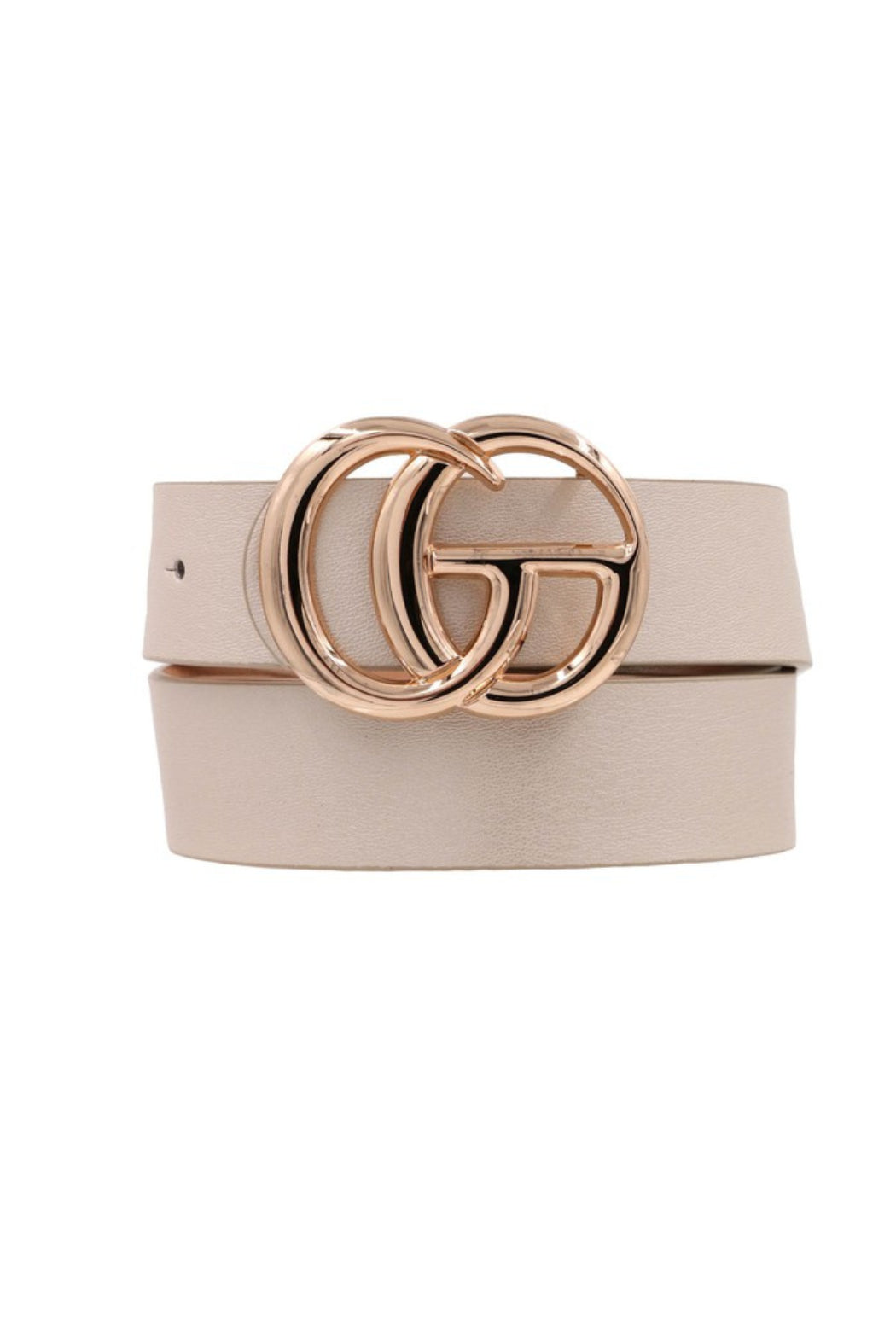 G Vegan Leather Double Buckle Belt