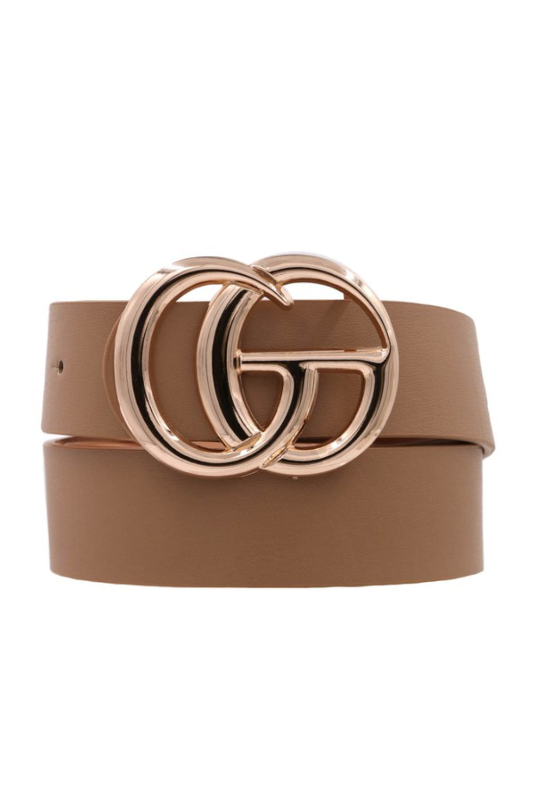 G Vegan Leather Double Buckle Belt
