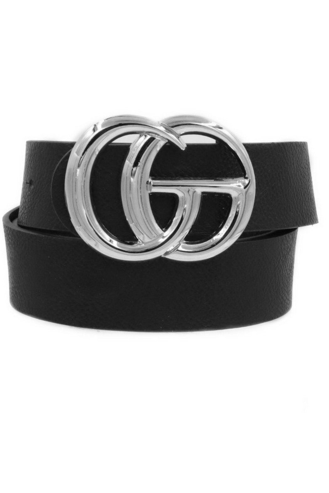 G Vegan Leather Double Buckle Belt