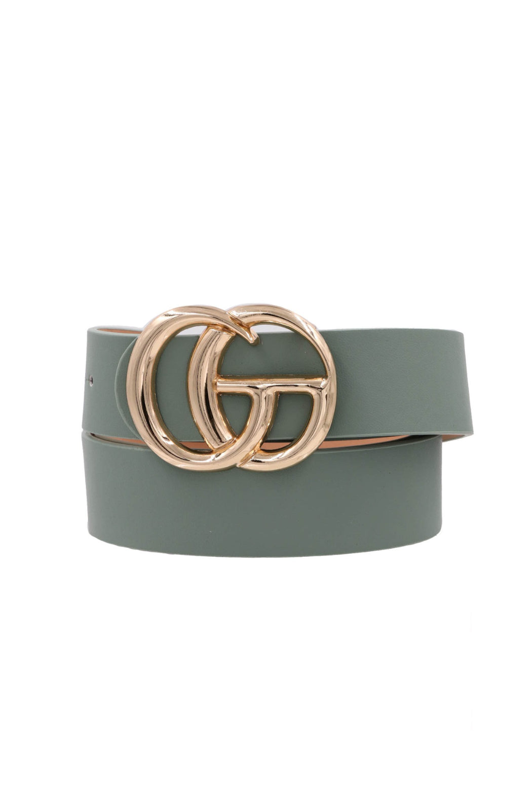 G Vegan Leather Double Buckle Belt