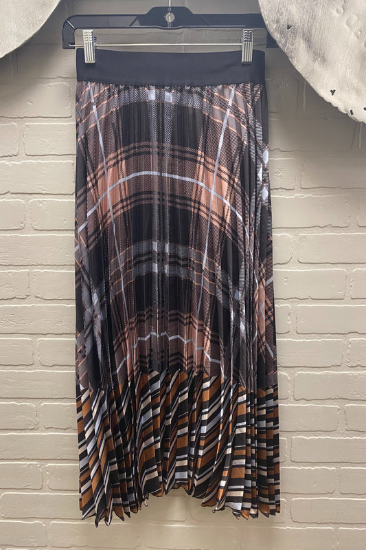 Pleated Plaid Skirt