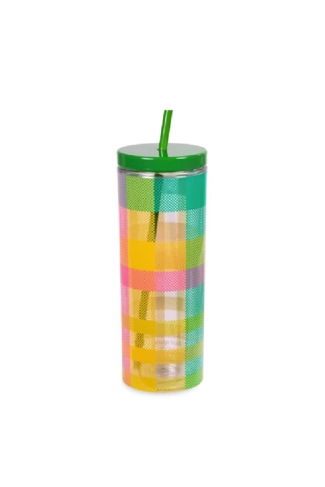 GARDEN PLAID ACRYLIC TUMBLER