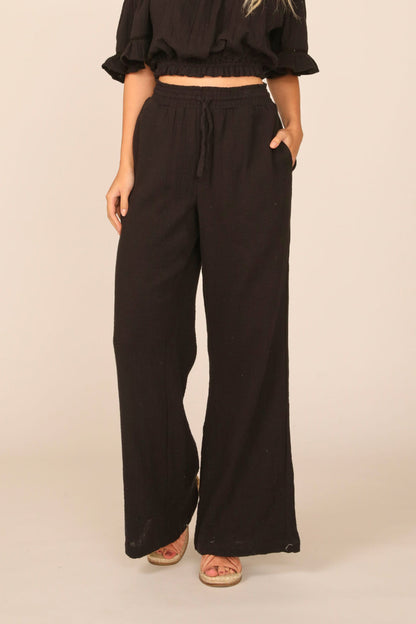 Gauze Wide Leg Pant