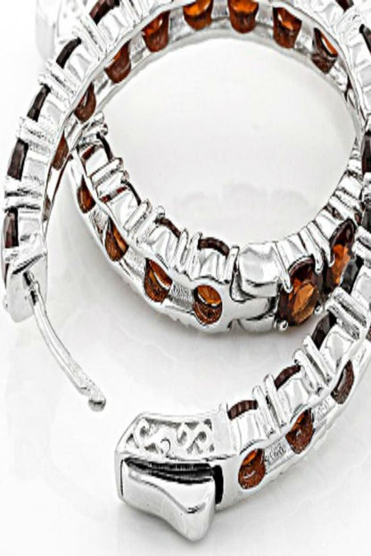 Genuine Garnet Hoops