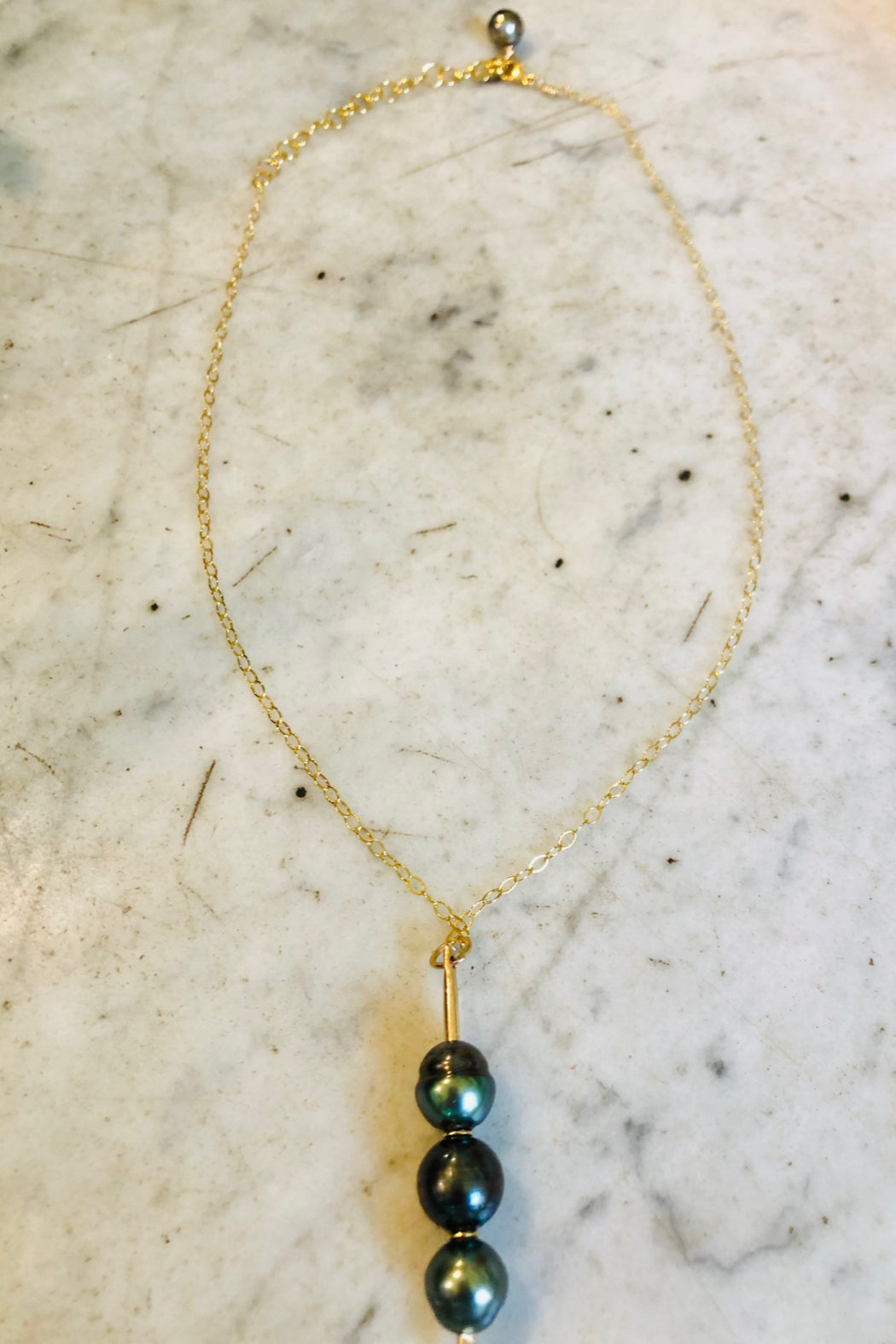 GF Tahitian Pearl Bar Necklace