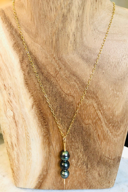 GF Tahitian Pearl Bar Necklace