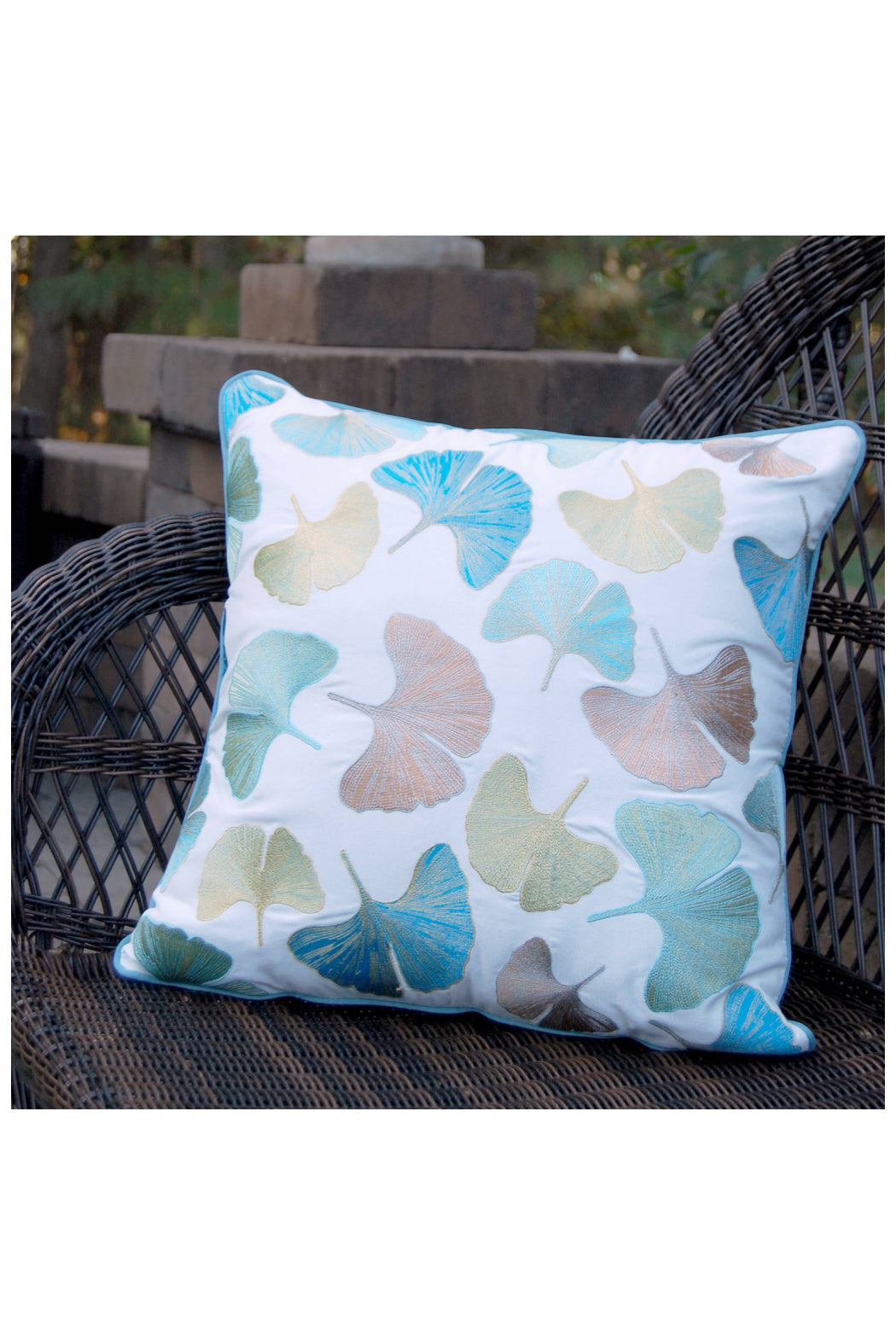 Ginkgo Pattern Indoor/Outdoor Pillow