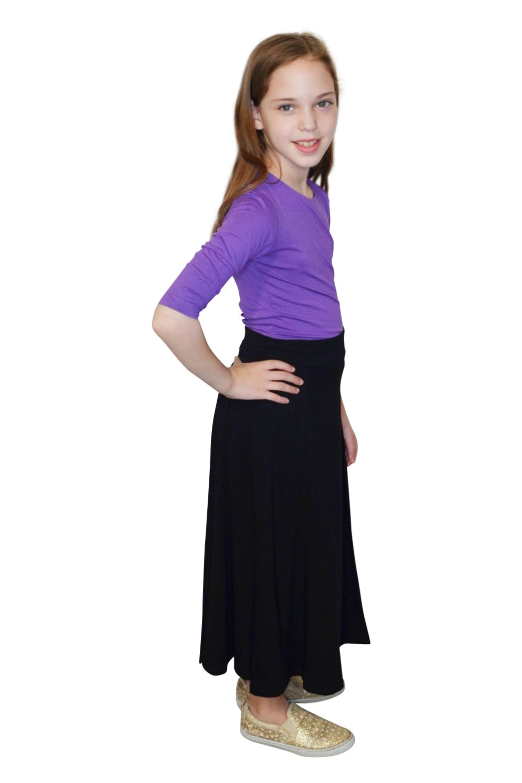 Girls Maxi Skirt Flowing A-Line