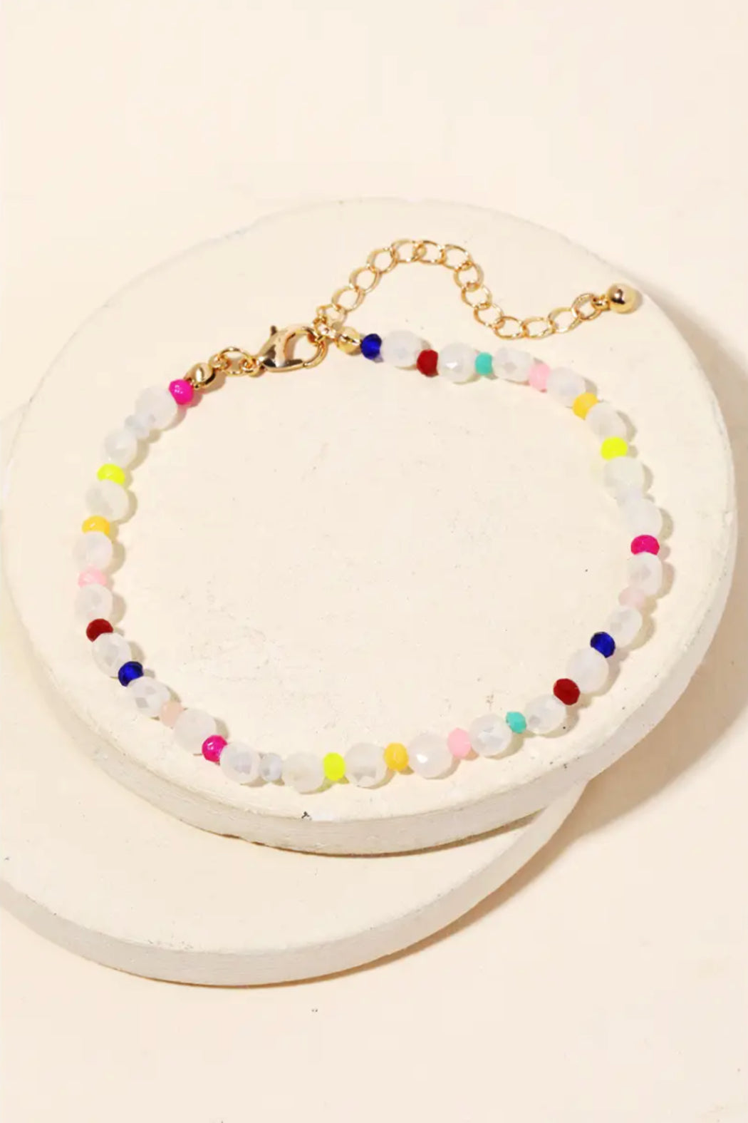 Glass Ball Beaded Anklet