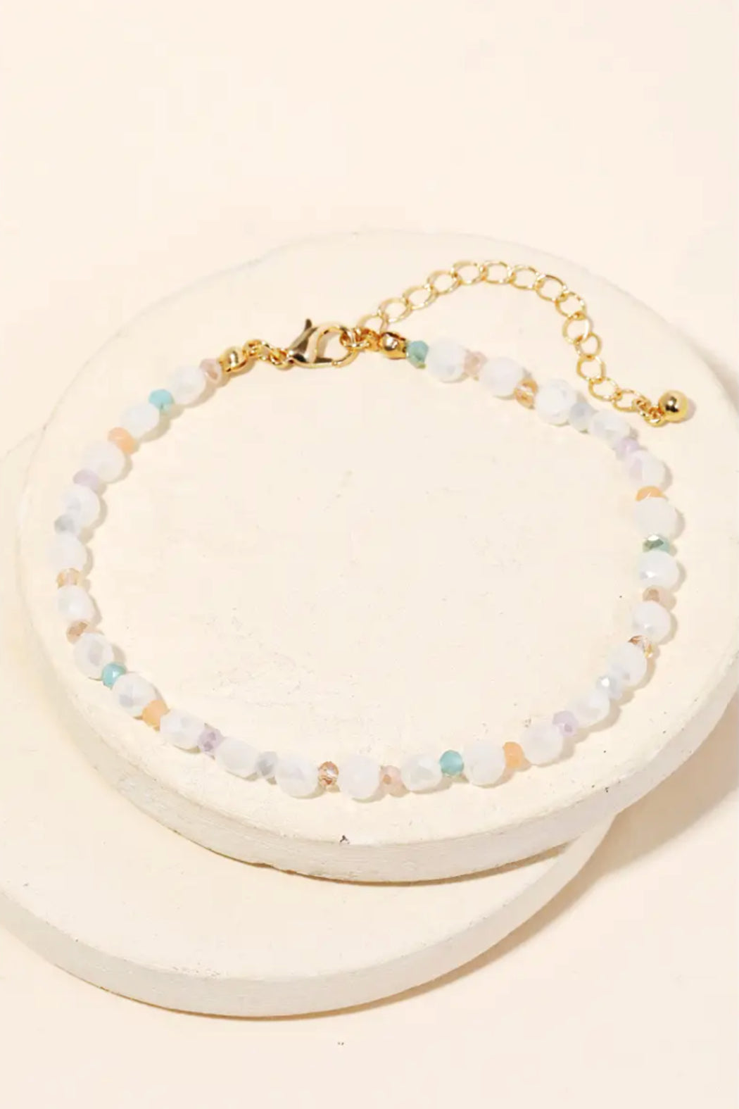 Glass Ball Beaded Anklet
