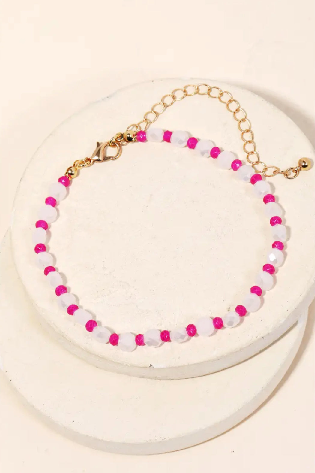 Glass Ball Beaded Anklet