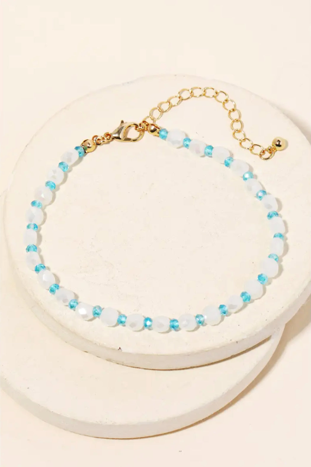 Glass Ball Beaded Anklet