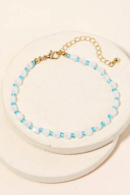 Glass Ball Beaded Anklet