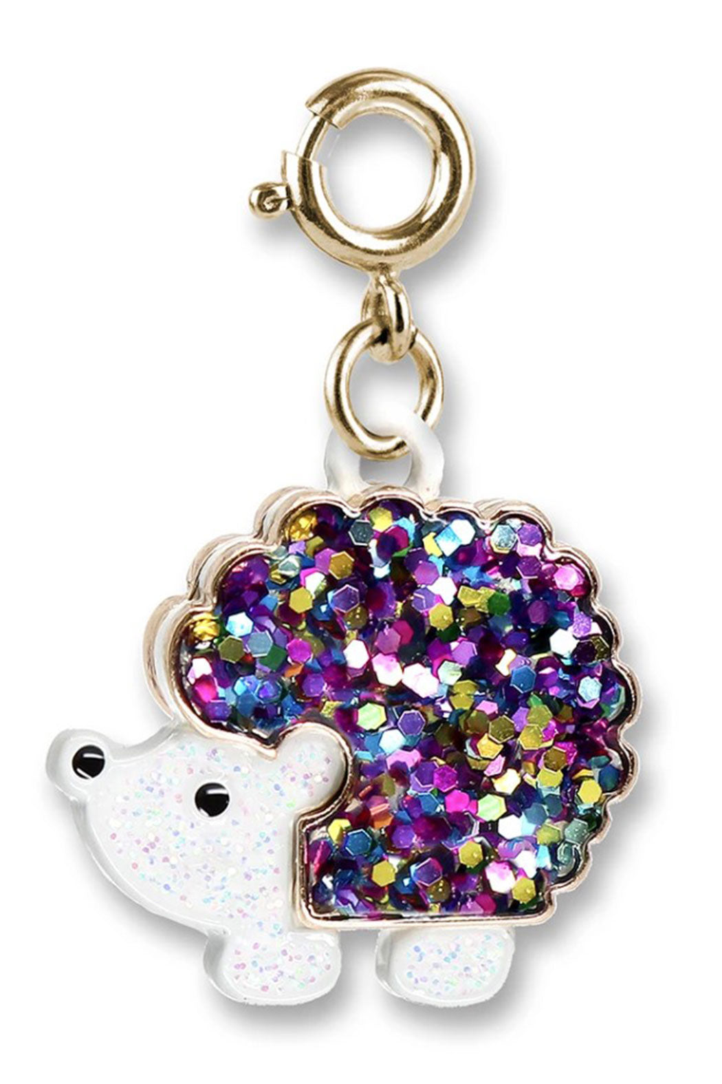 Gold Glitter Hedgehog Charm