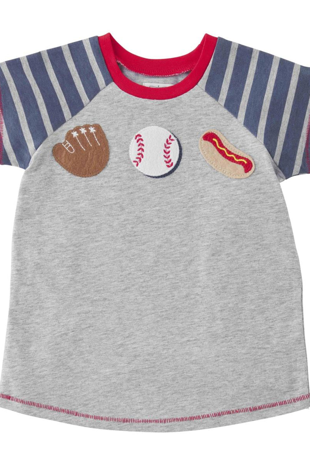Gray baseball tee