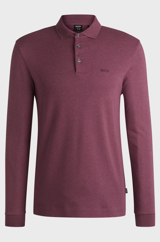 Boss Interlock-Cotton Polo Shirt with Embroidered Logo