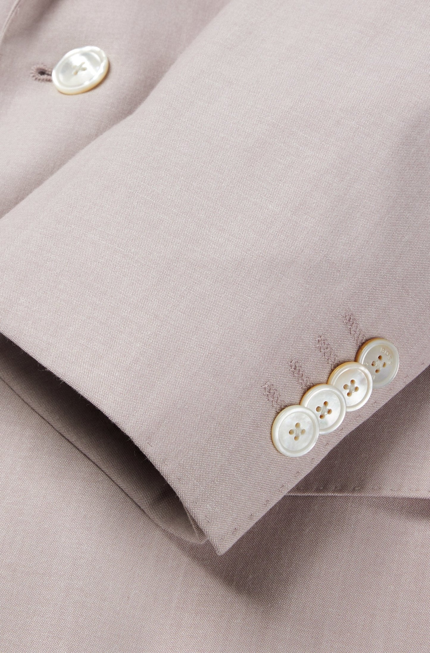 Boss SLIM-FIT Light Pink Suit In a Melange Wool Blend