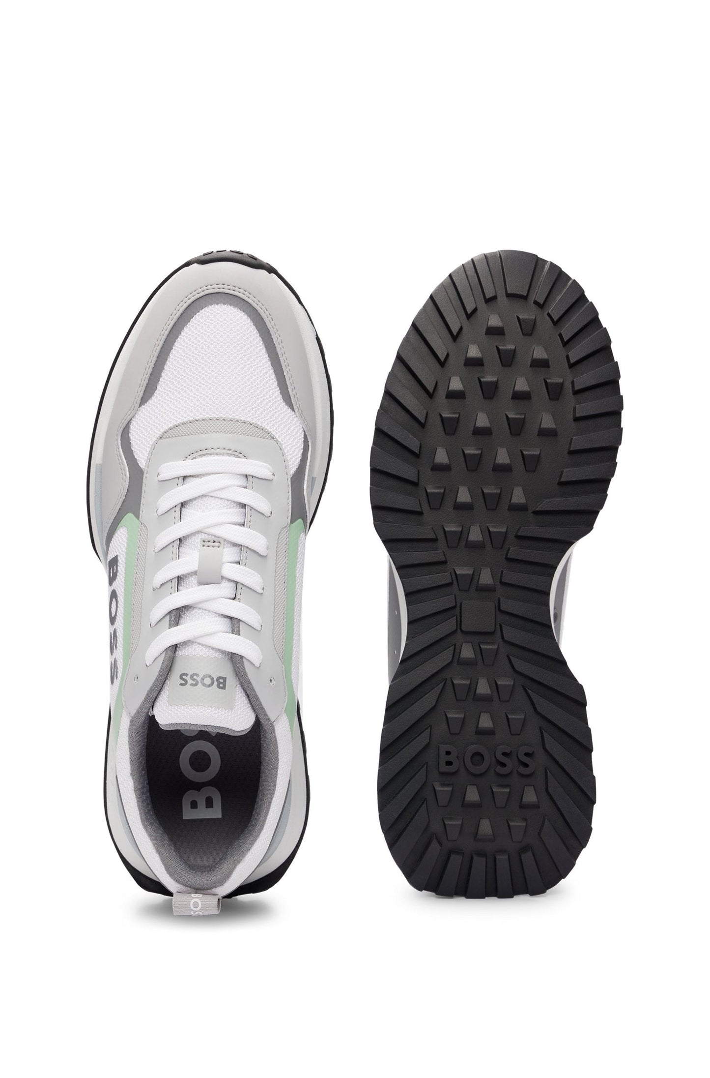 Boss Lace-up Trainers With Faux Leather