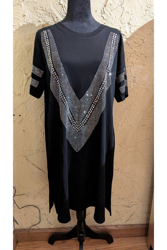 Black And Crystal Cocktail Dress
