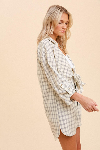 Cream Plaid Shirt