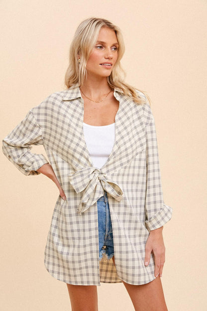 Cream Plaid Shirt