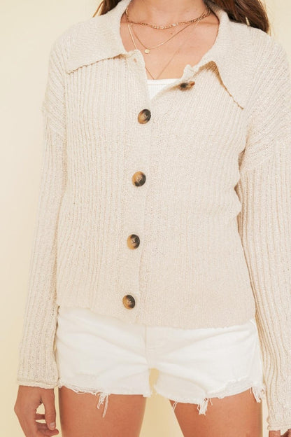 Ecru Crop Cardigan