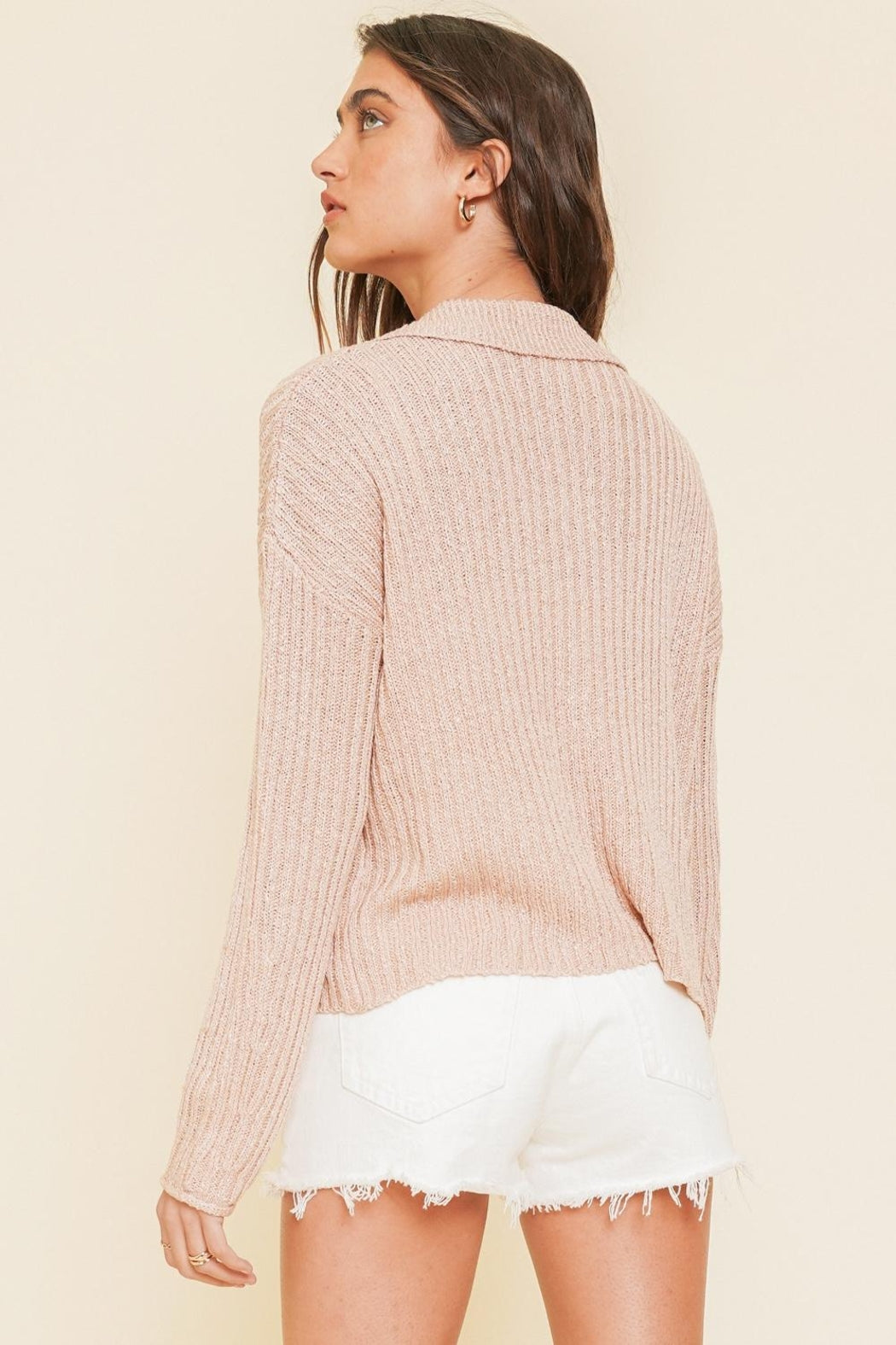 Mauve Crop Cardigan