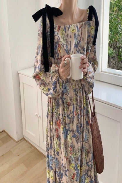 Pleated Velvet Dress