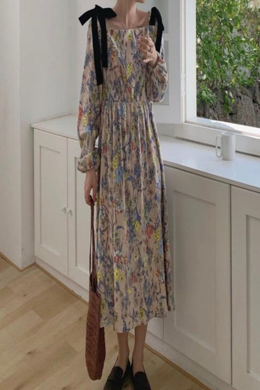 Pleated Velvet Dress
