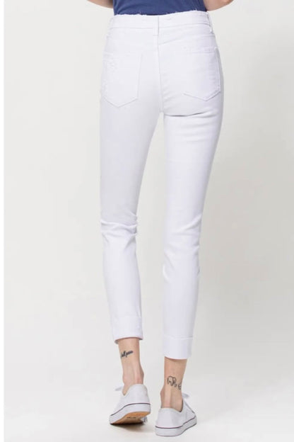 High Rise Cuffed Jeans
