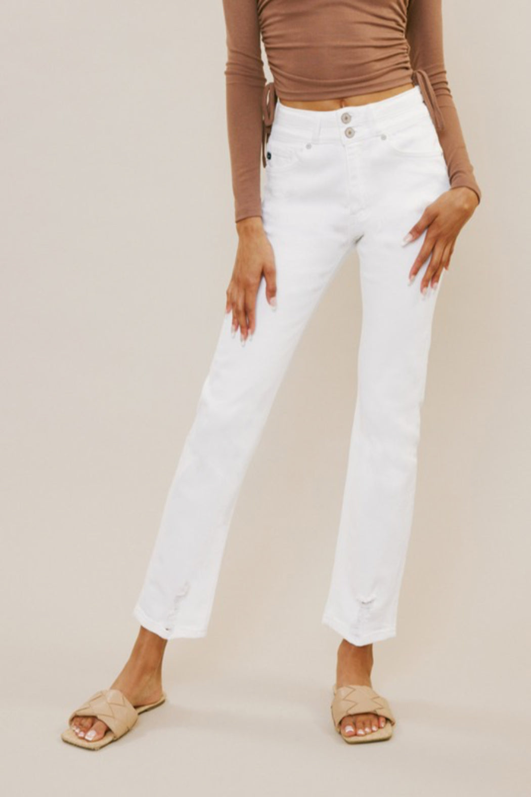 High Rise Slim Straight Jeans
